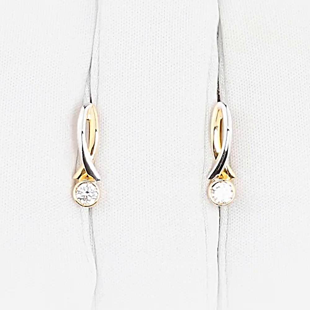 Серьги с фианитами из красного золота 375 пробы 1