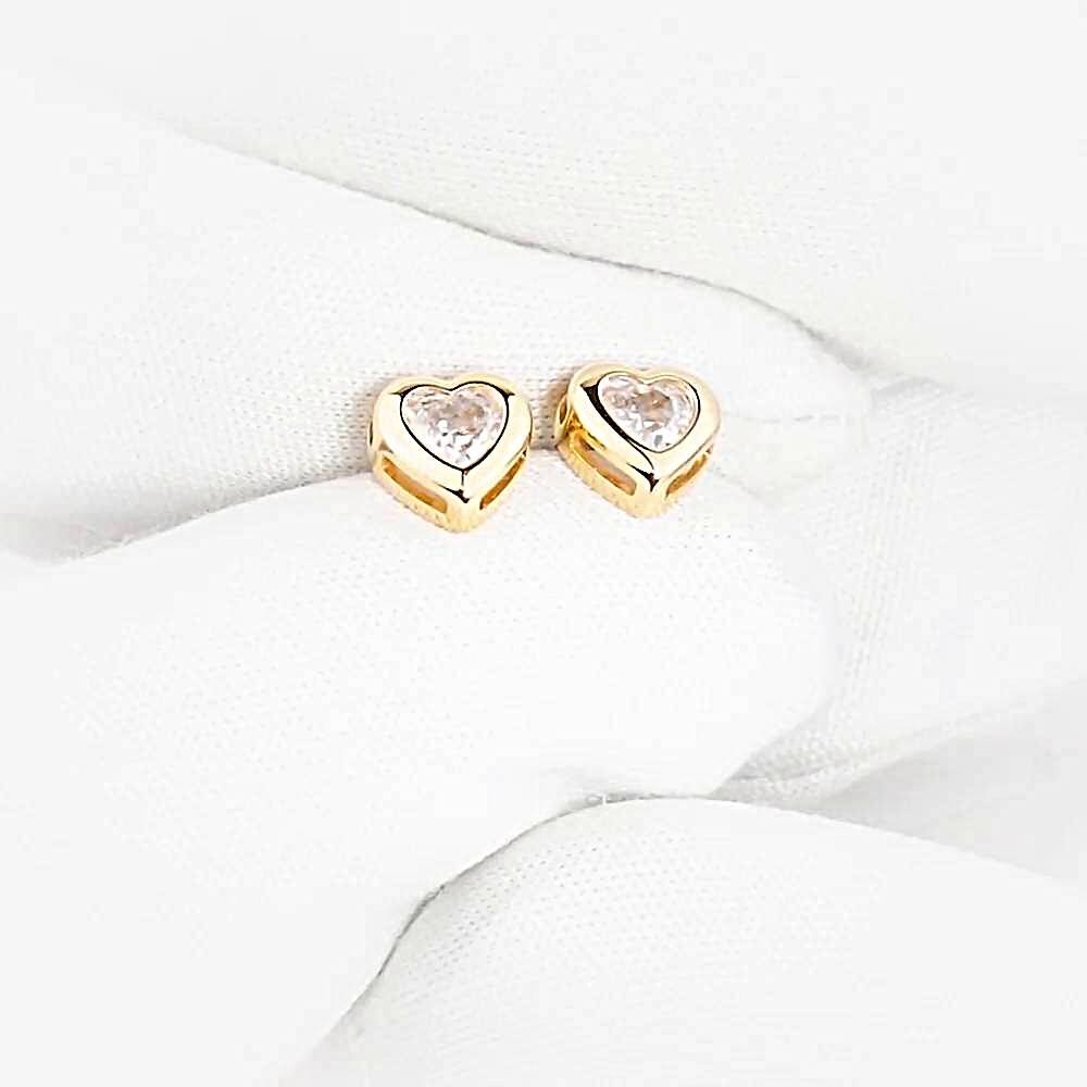 Серьги с фианитами из красного золота 375 пробы 1