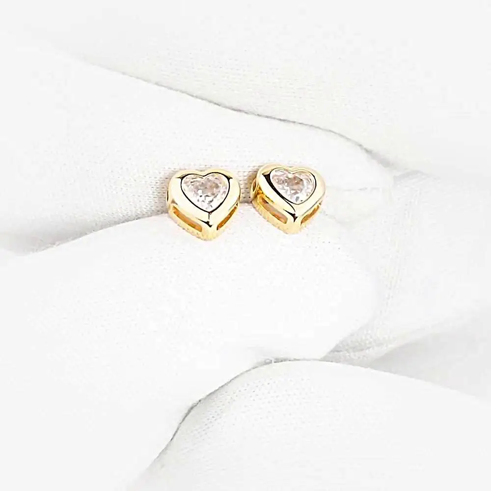 Серьги с фианитами из красного золота 375 пробы 2