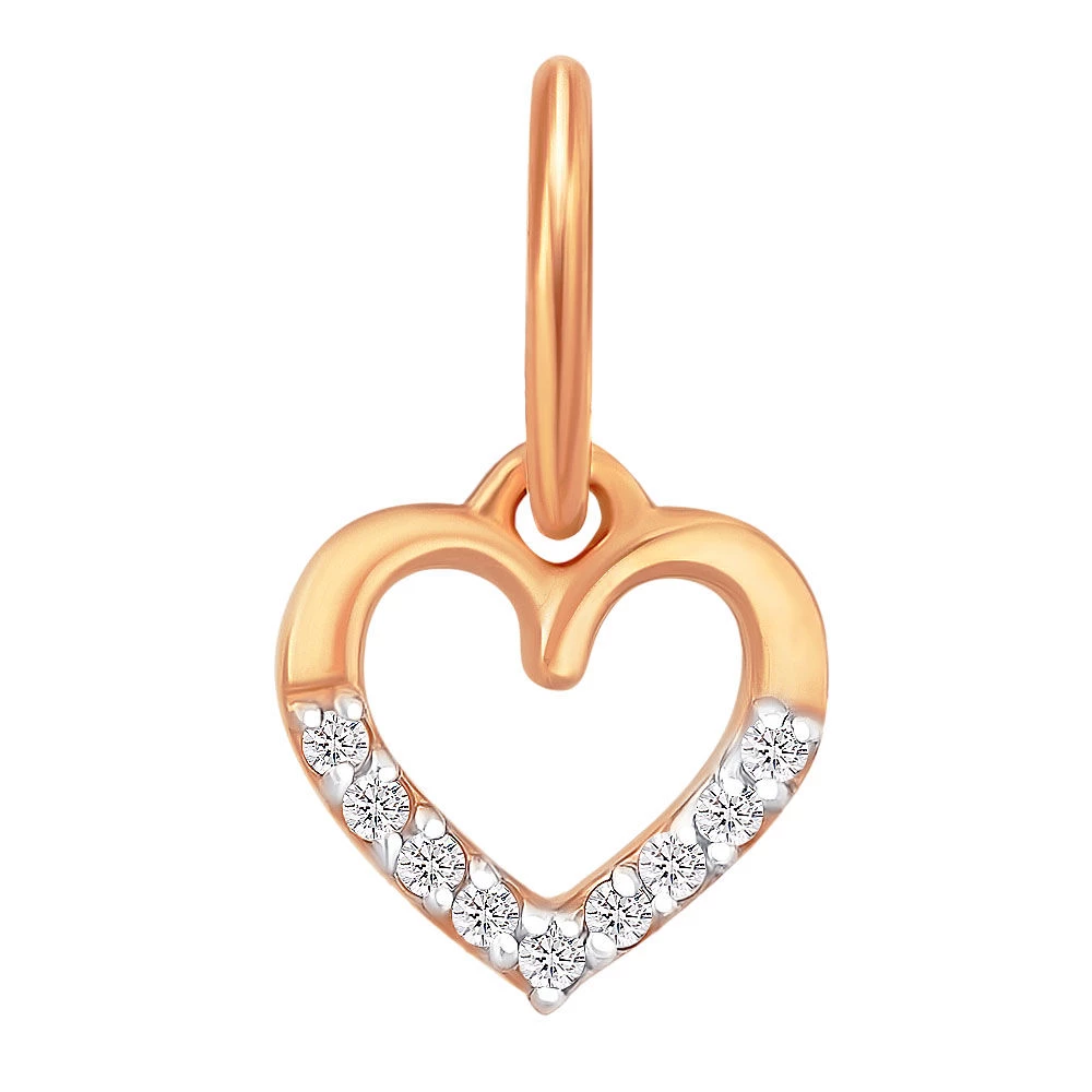 Подвес с фианитами из красного золота 585 пробы 1