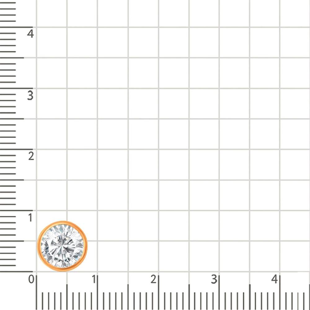 Подвес с фианитом из красного золота 585 пробы