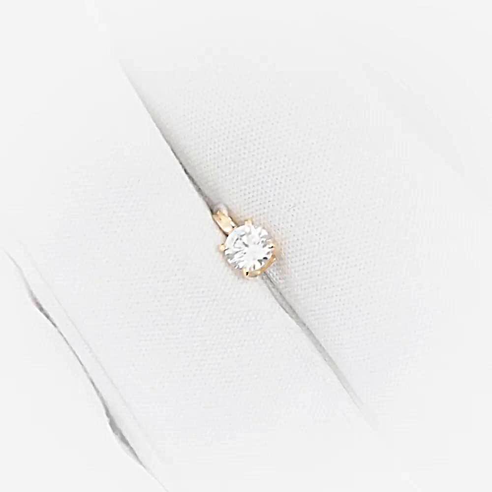 Подвес с фианитом из красного золота 375 пробы 1