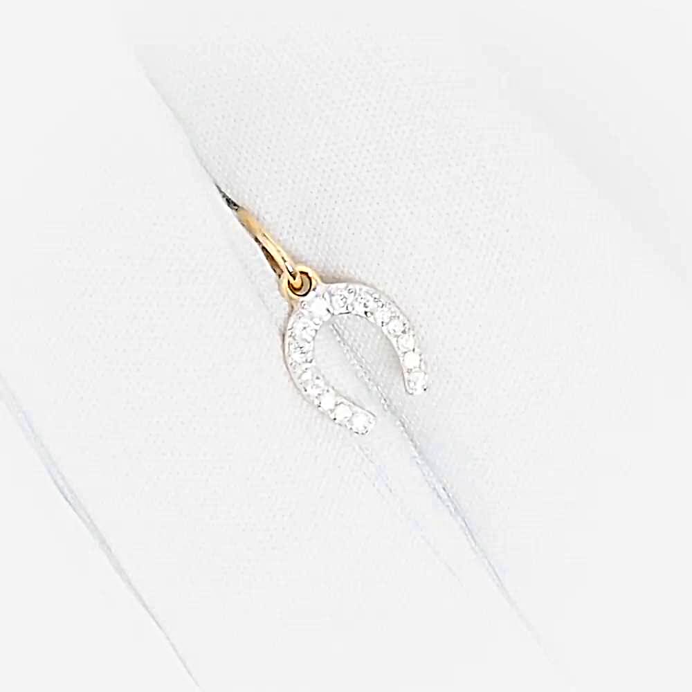 Подвес с фианитами из красного золота 585 пробы 1