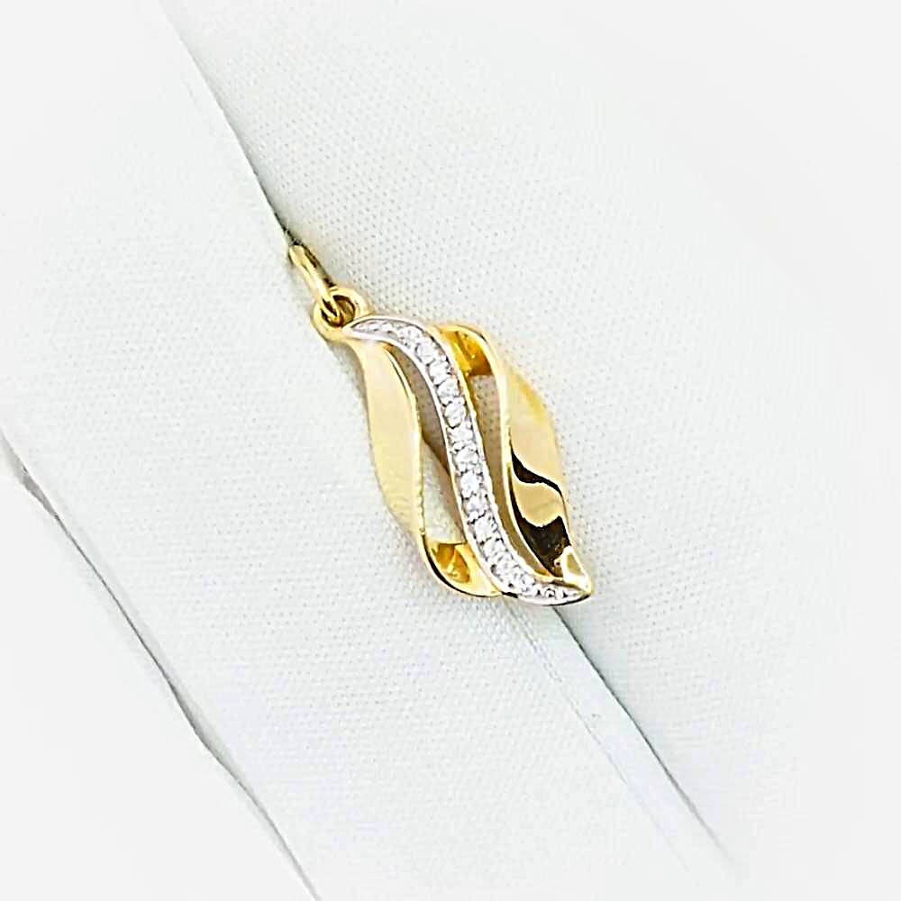 Подвес с фианитами из красного золота 585 пробы 1