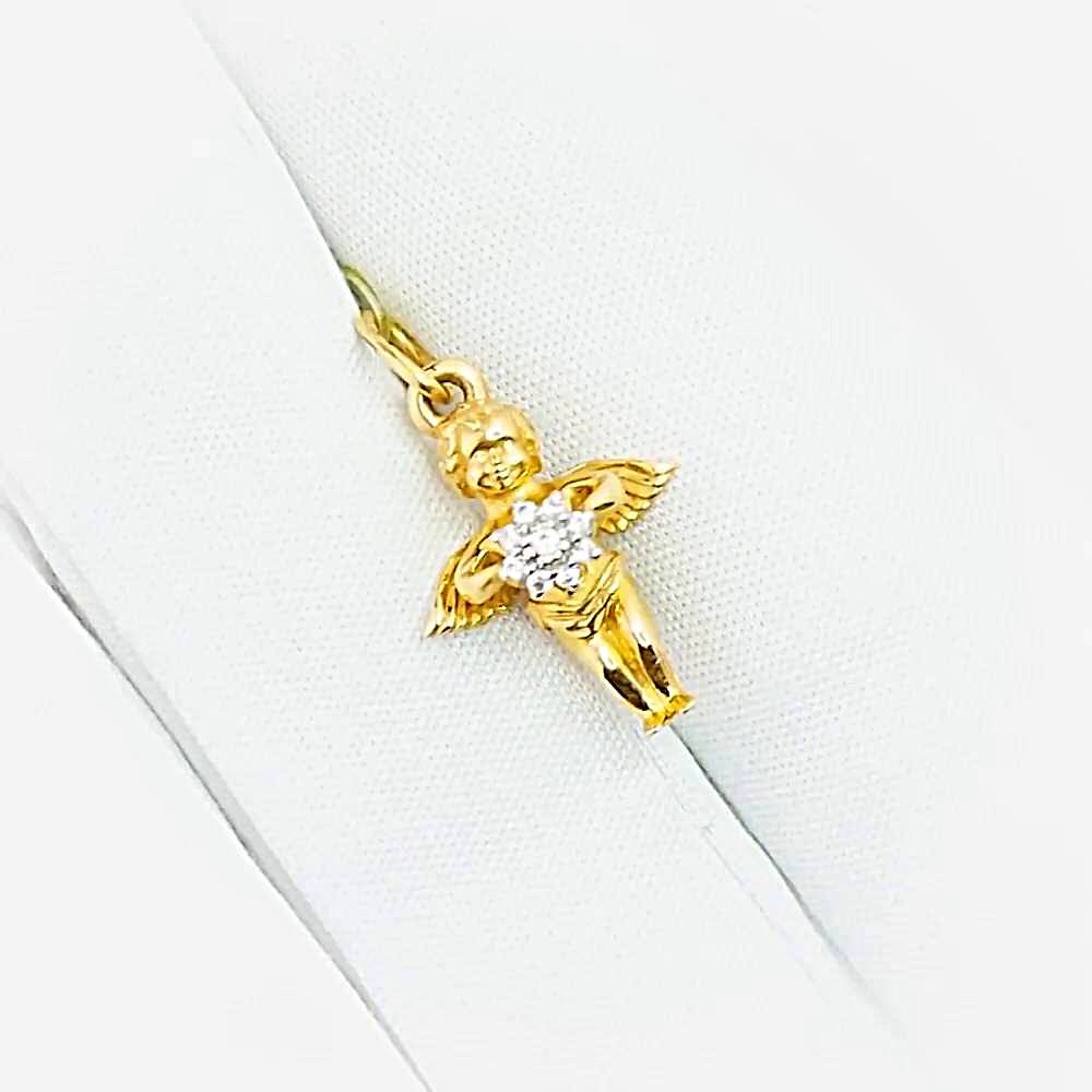 Подвес с фианитами из красного золота 585 пробы 1