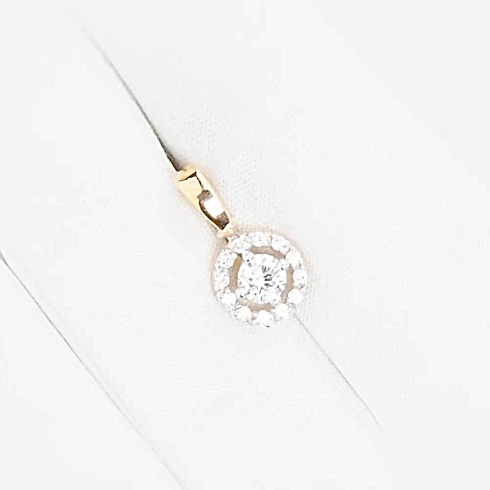 Подвес с фианитами из красного золота 585 пробы 1