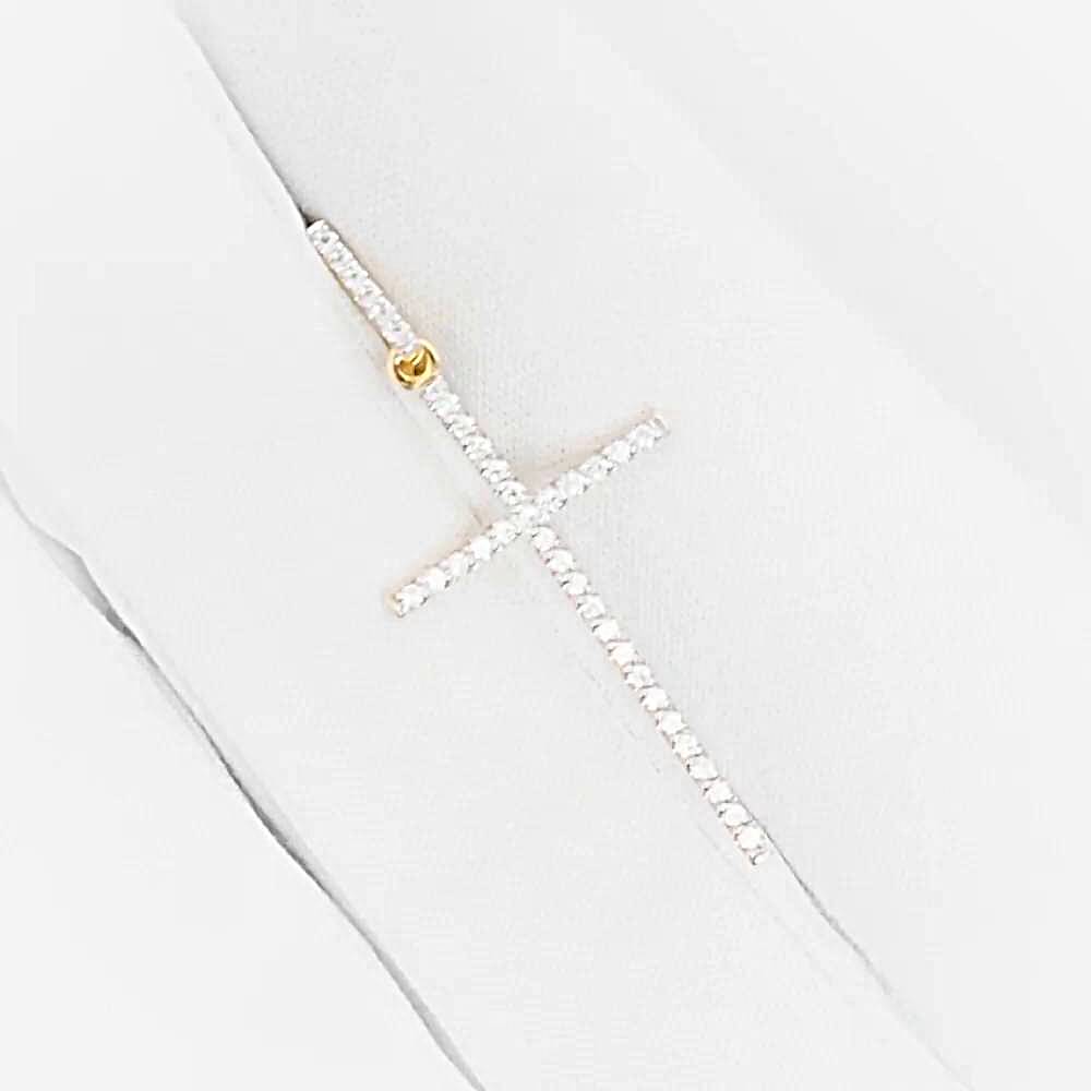 Подвес с фианитами из красного золота 375 пробы