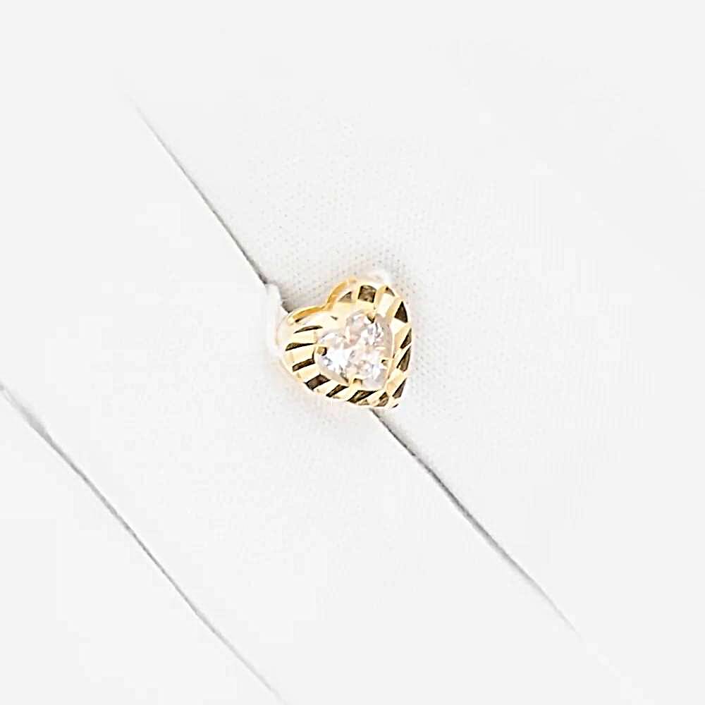 Подвес с фианитом из красного золота 375 пробы