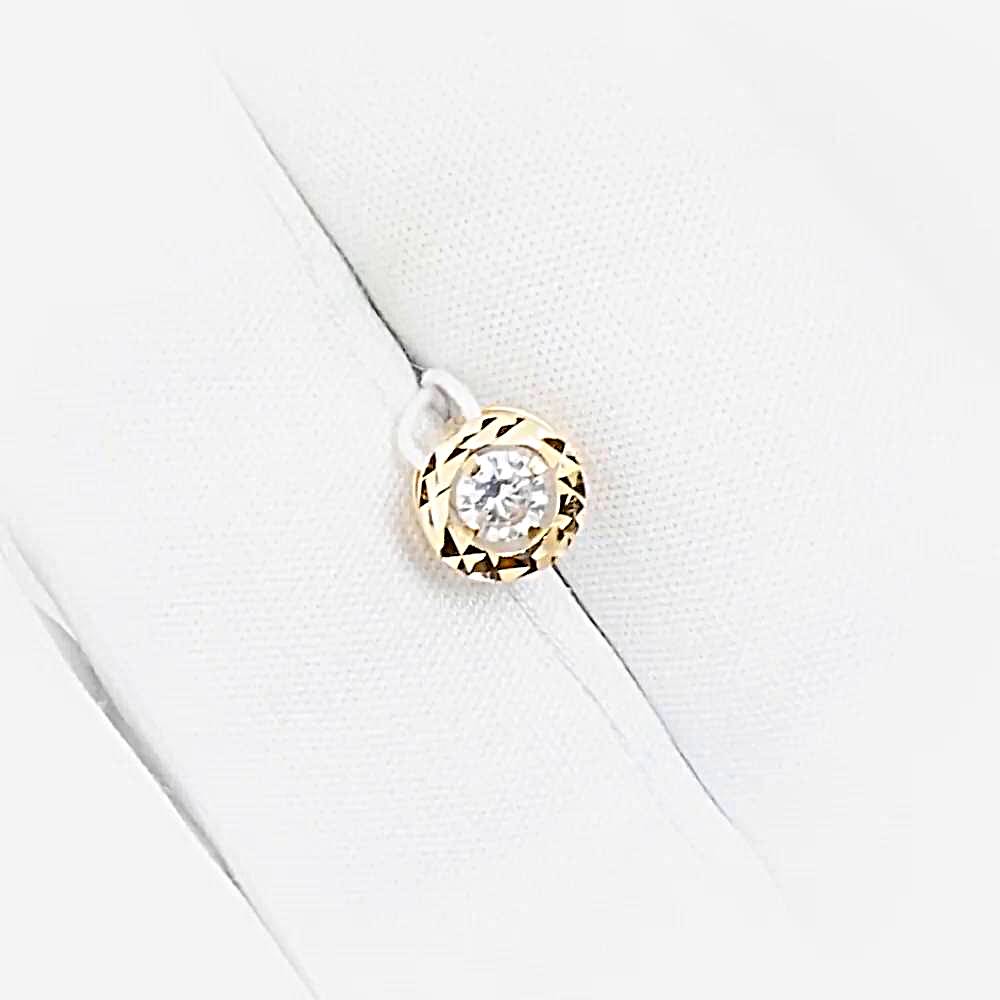 Подвес с фианитом из красного золота 375 пробы 1