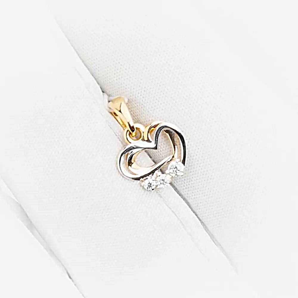 Подвес с фианитами из красного золота 375 пробы