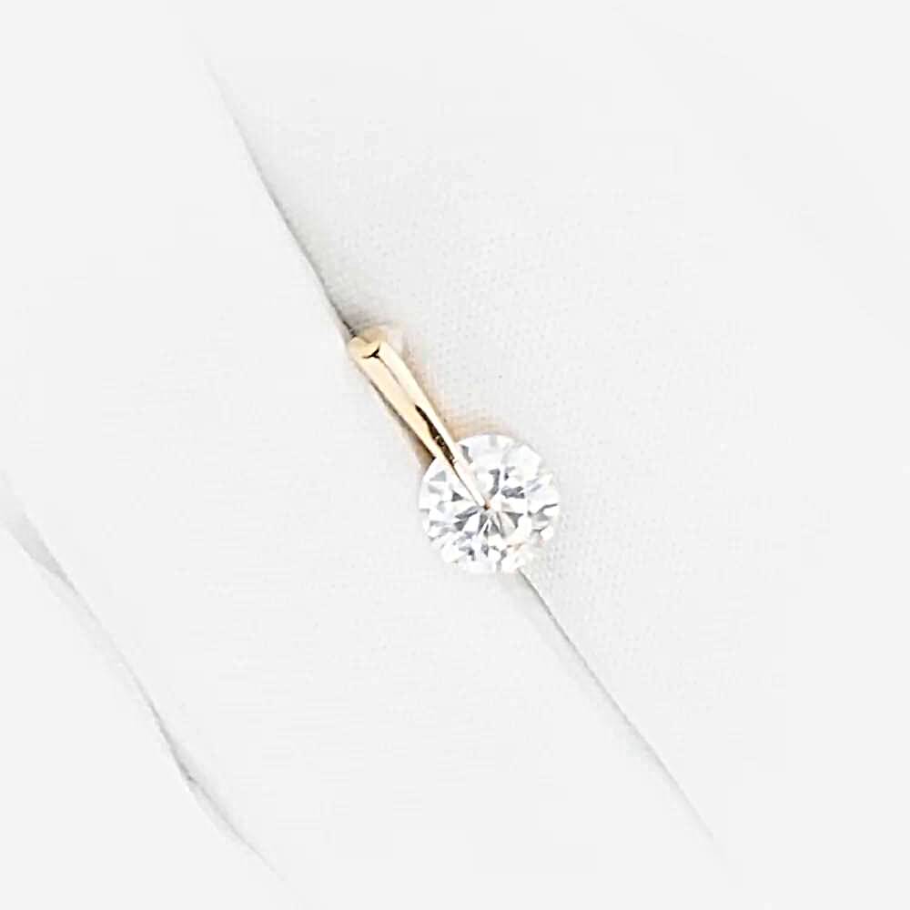 Подвес с фианитом из красного золота 375 пробы