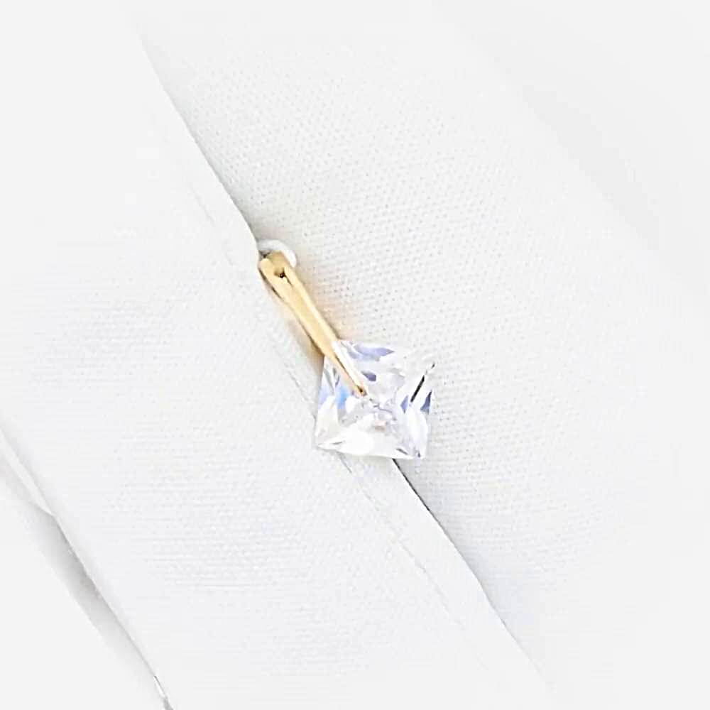 Подвес с фианитом из красного золота 375 пробы