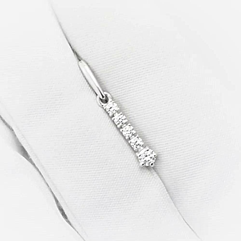 Подвес с фианитами из белого золота 585 пробы