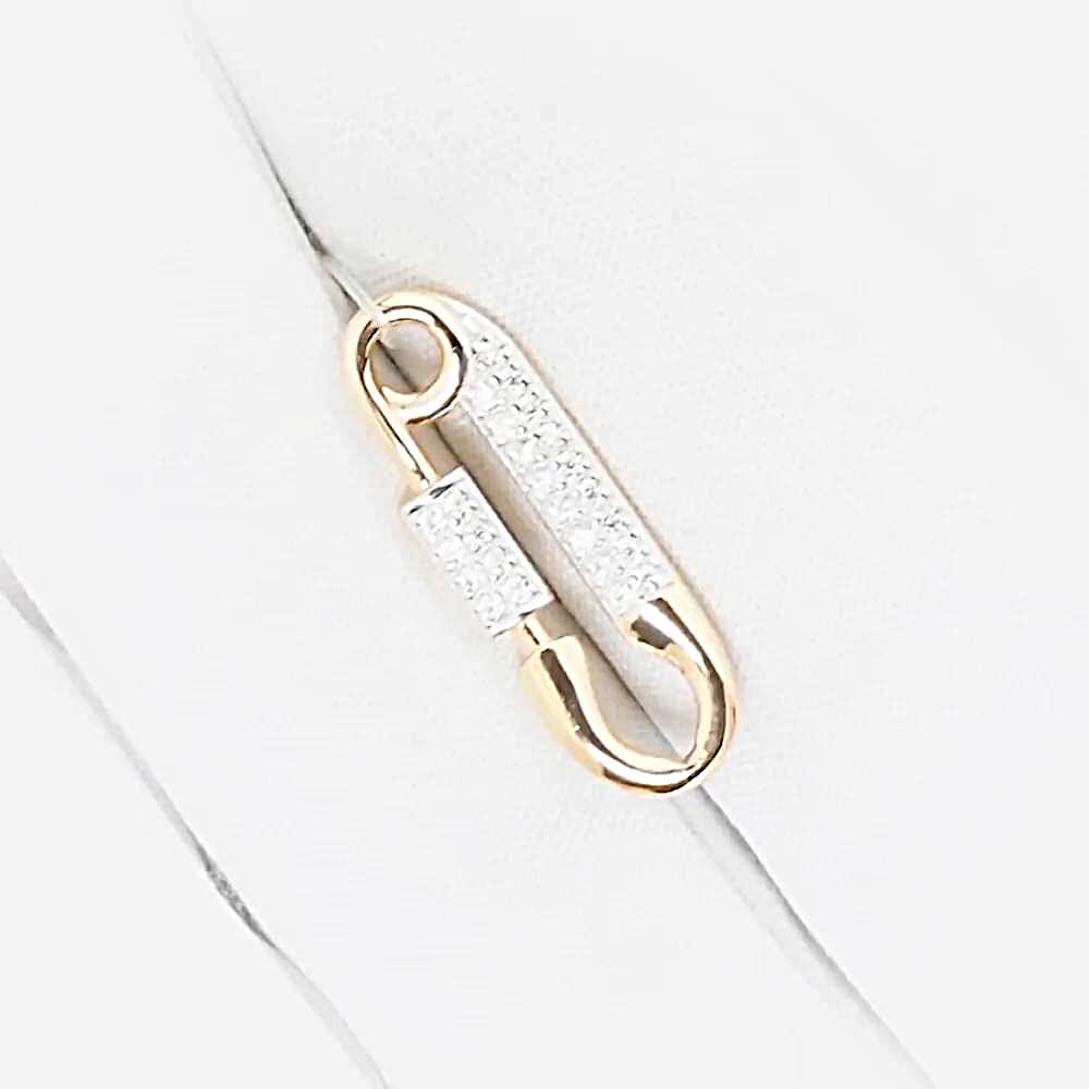 Подвес с фианитами из красного золота 585 пробы 1