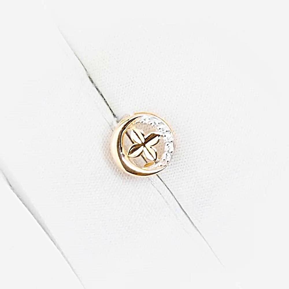 Подвес с фианитами из красного золота 585 пробы