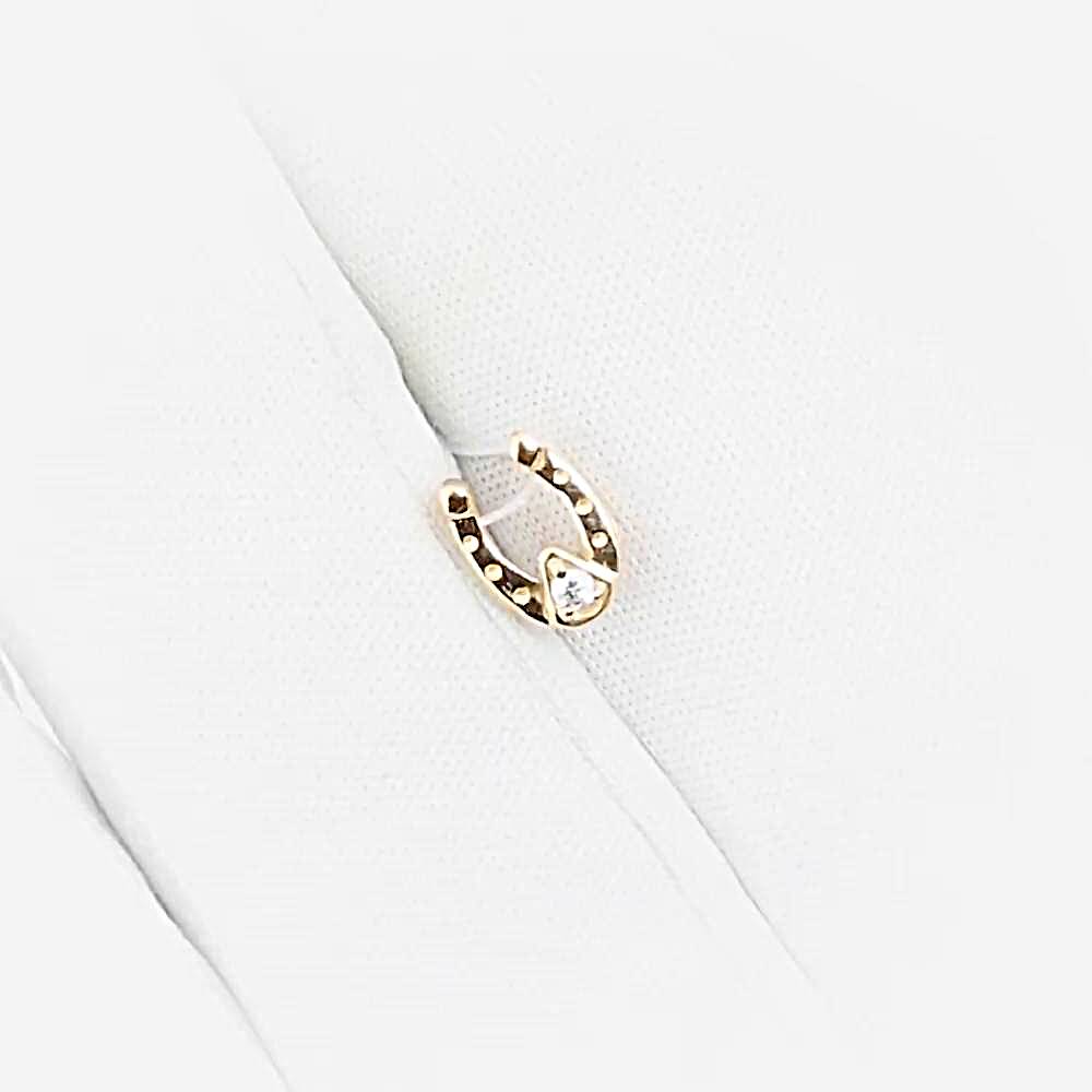 Подвес с фианитом из красного золота 585 пробы