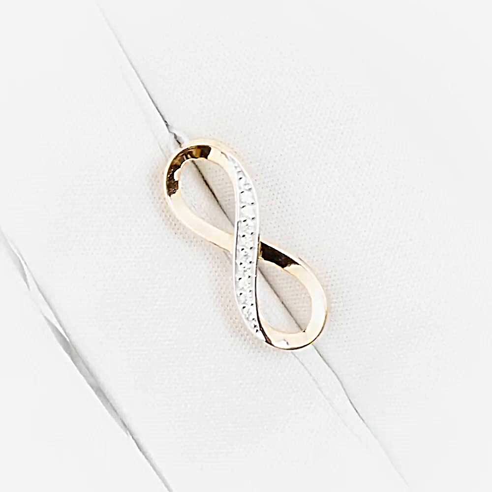 Подвес с фианитами из красного золота 585 пробы