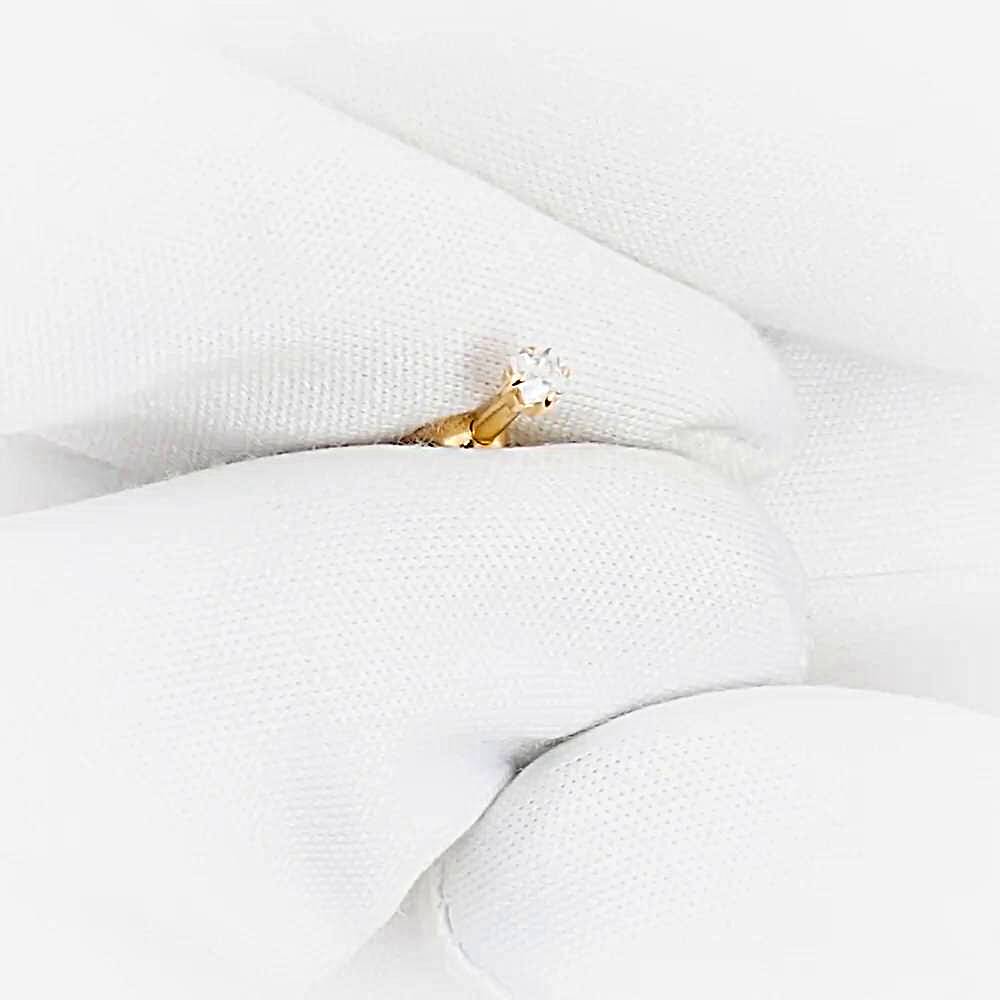 Серьга с фианитом из красного золота 375 пробы 1