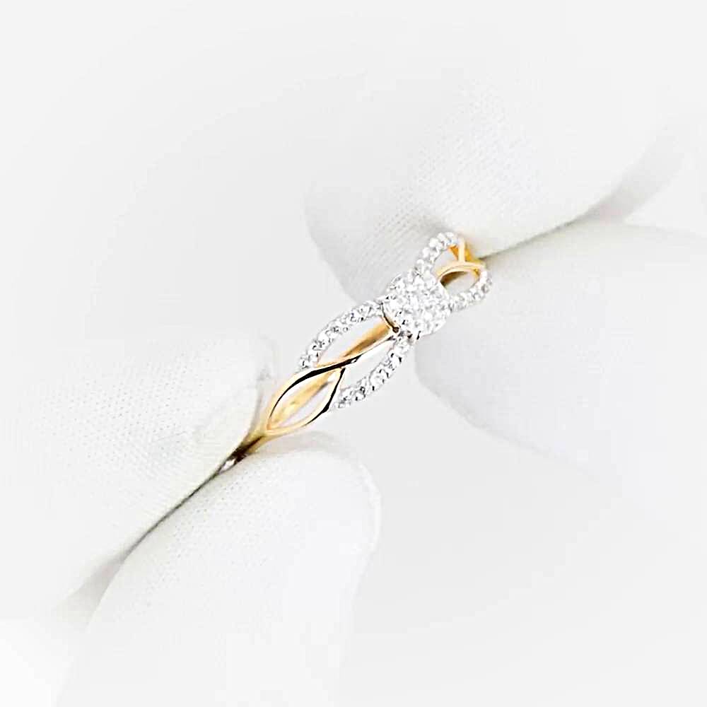 Кольцо с фианитами из красного золота 375 пробы 1