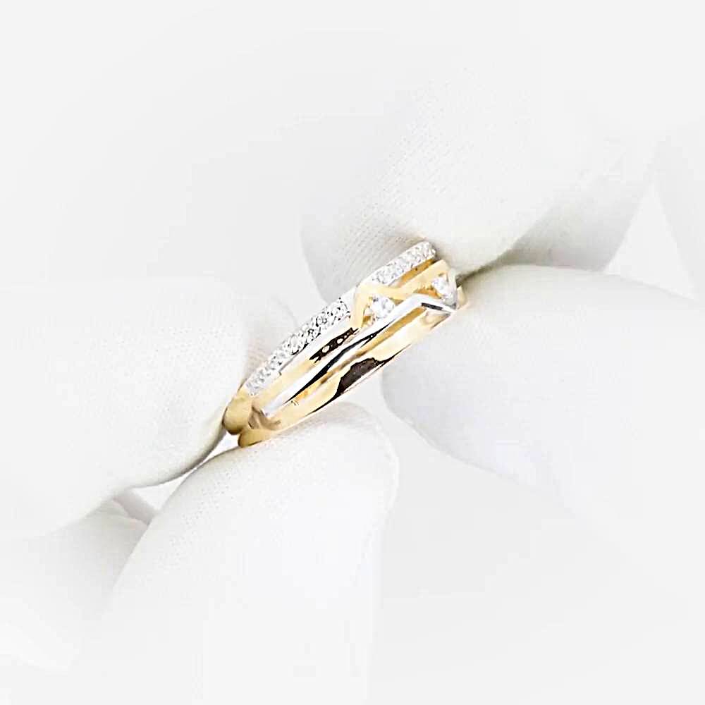 Кольцо с фианитами из красного золота 375 пробы 1