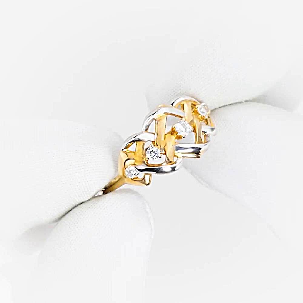 Кольцо с фианитами из красного золота 375 пробы 1