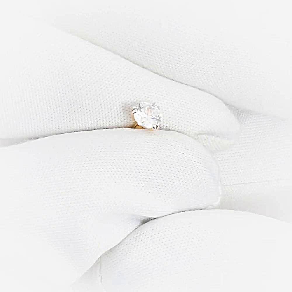 Серьга с фианитом из красного золота 375 пробы 1