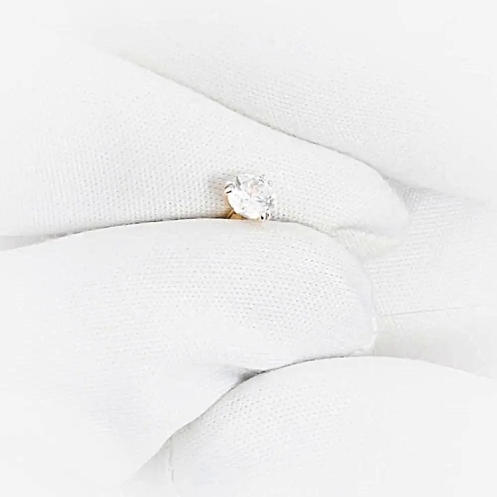 Серьги с фианитом из красного золота 375 пробы 2
