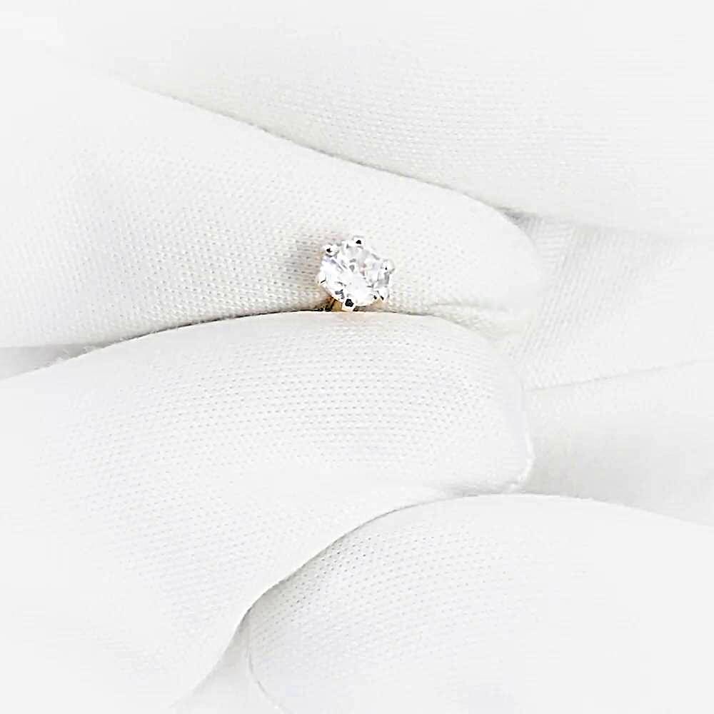 Серьга с фианитом из красного золота 375 пробы 1