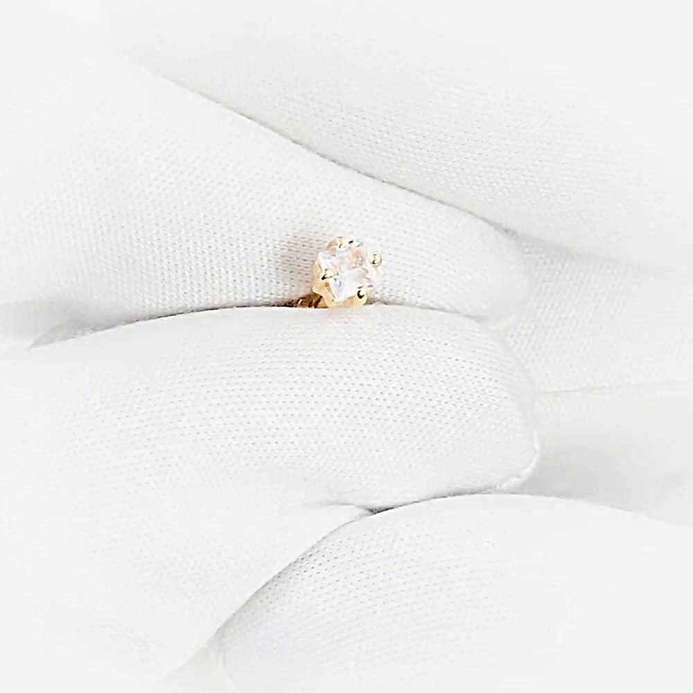 Серьга с фианитом из красного золота 375 пробы 1