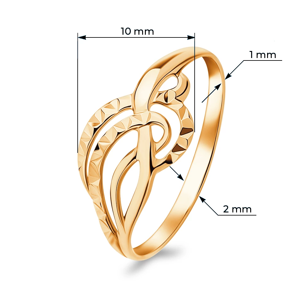 Кольцо из красного золота 585 пробы