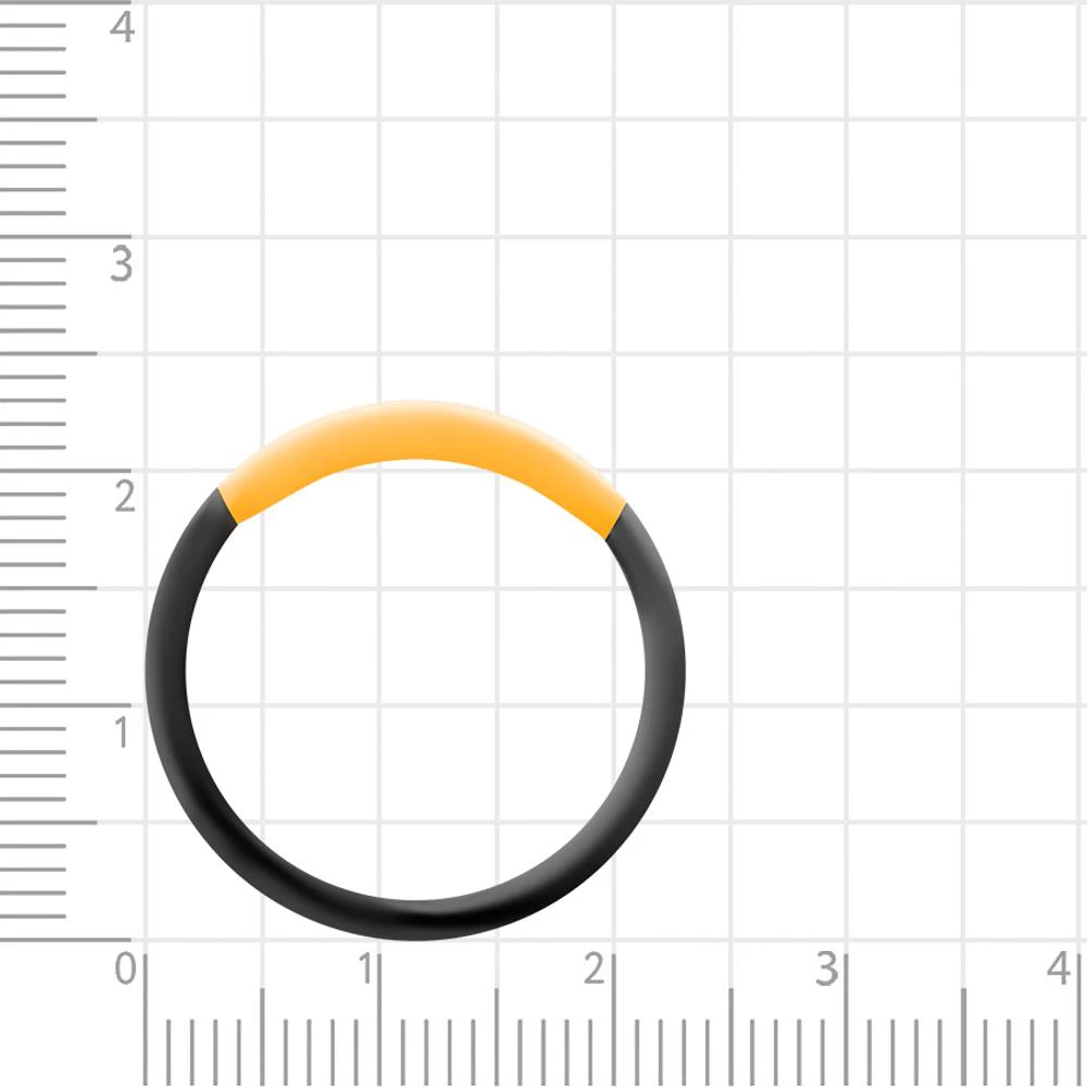Кольцо с каучуком из красного золота 585 пробы
