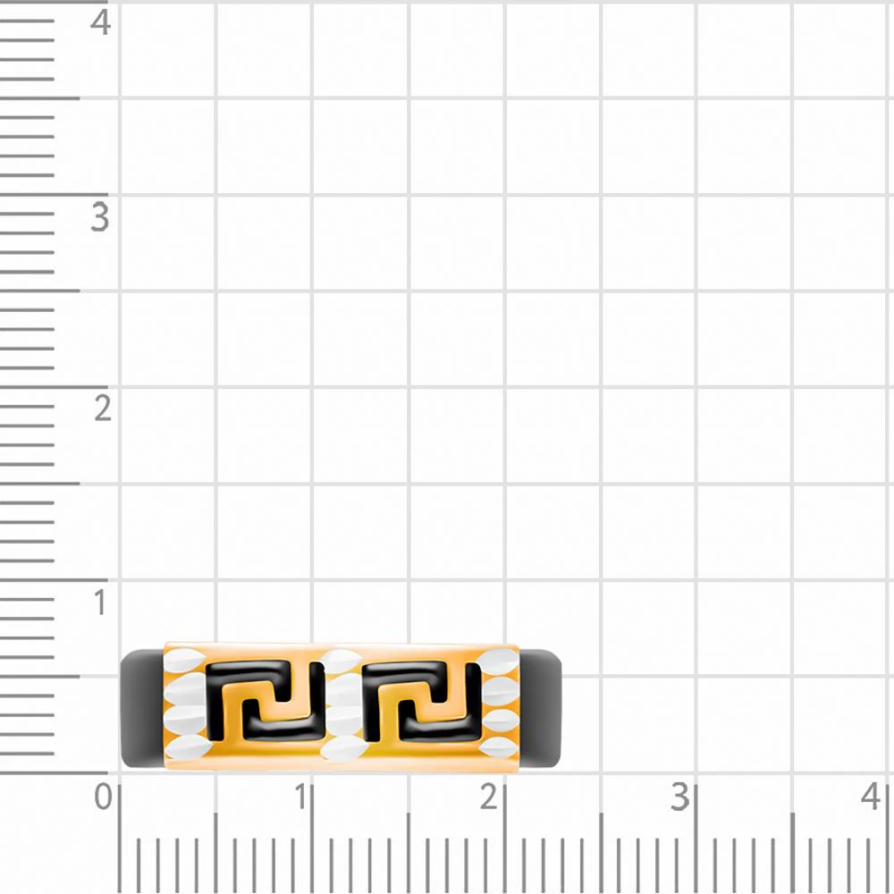 Кольцо с каучуком из красного золота 585 пробы