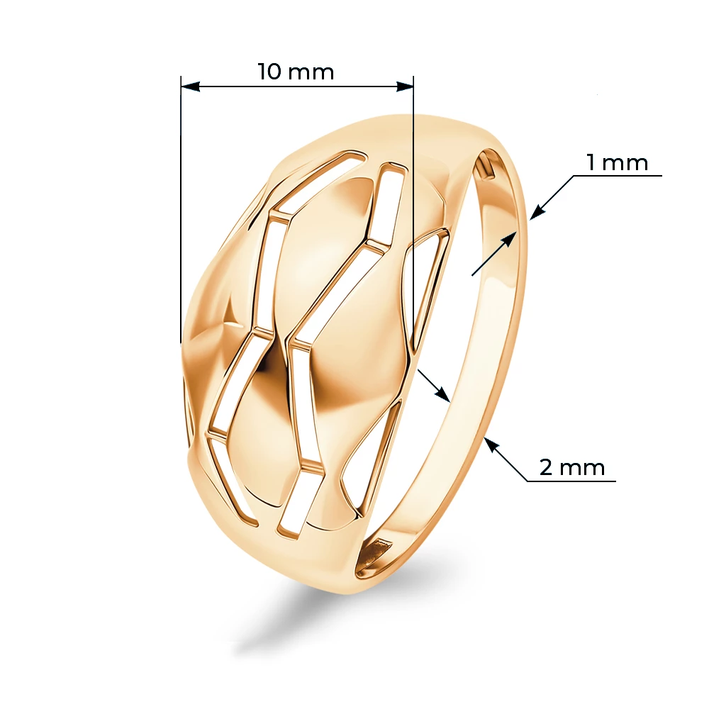 Кольцо из красного золота 585 пробы