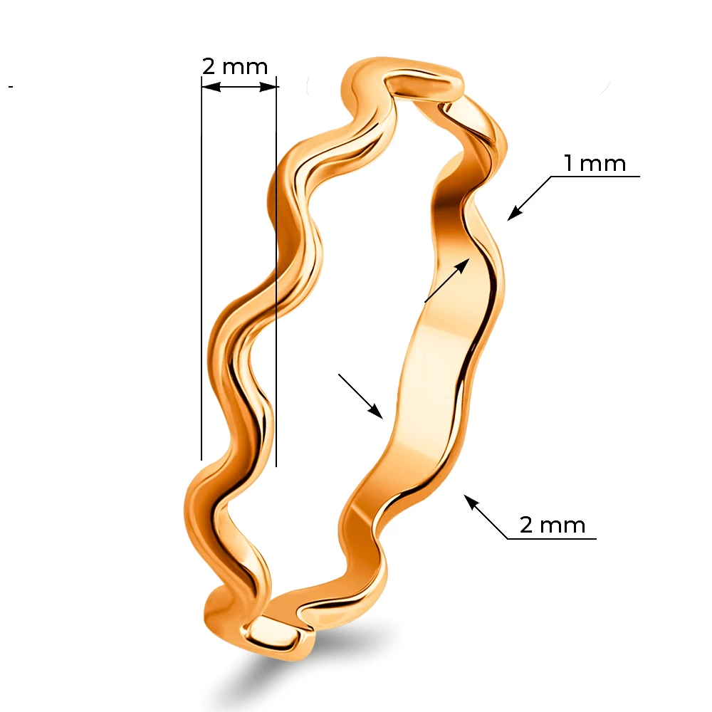 Кольцо из красного золота 585 пробы
