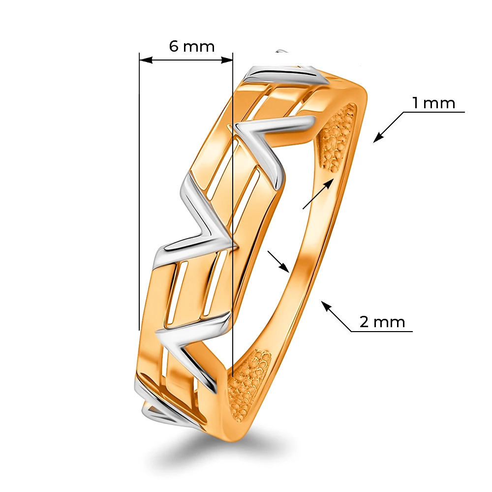 Кольцо из красного золота 375 пробы
