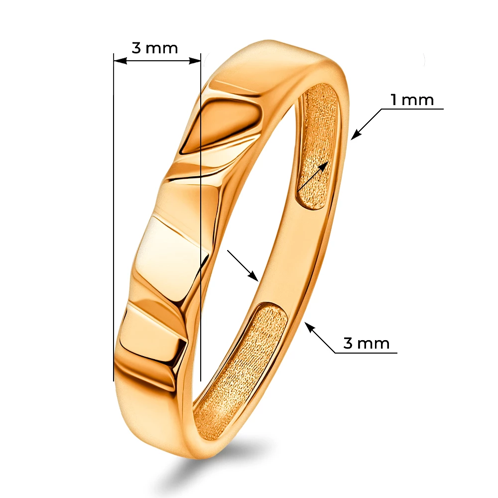 Кольцо из красного золота 585 пробы