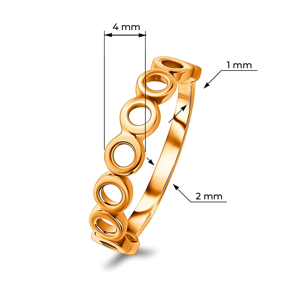 Кольцо из красного золота 375 пробы