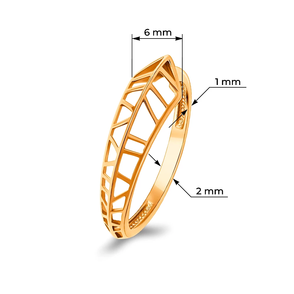 Кольцо из красного золота 585 пробы