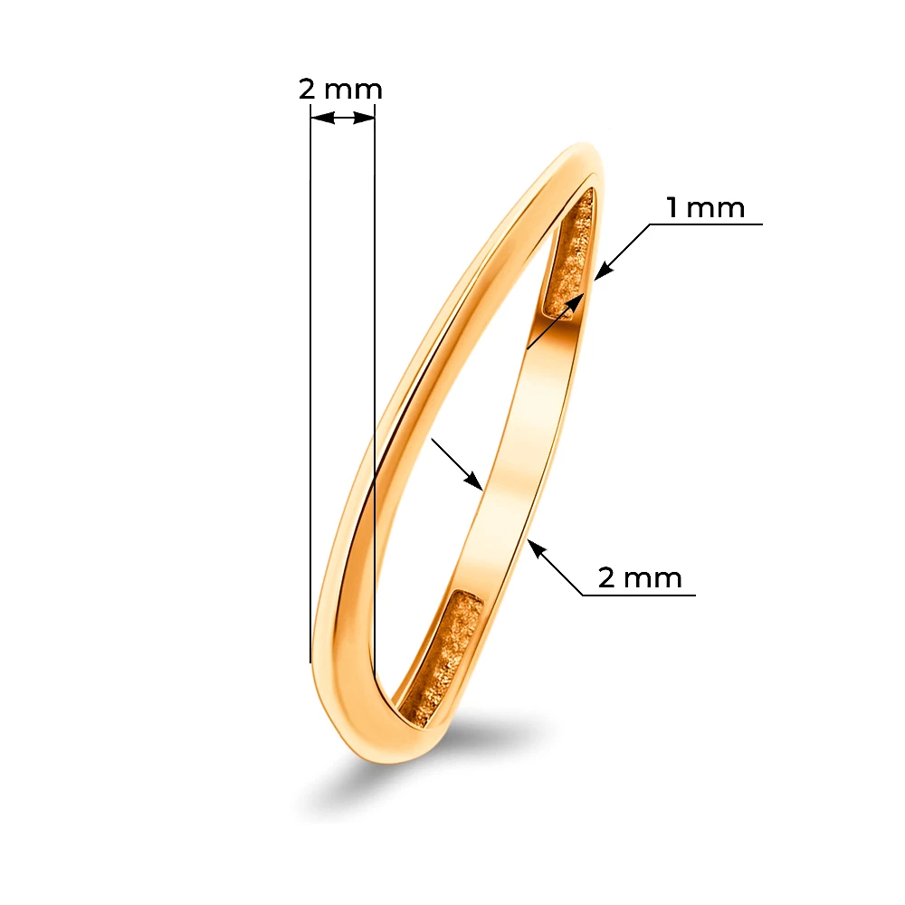 Кольцо из красного золота 585 пробы