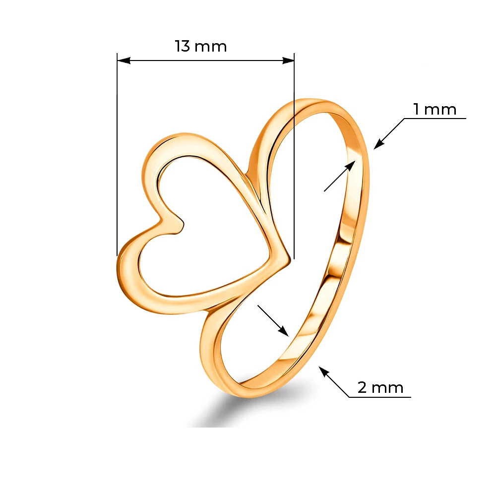 Кольцо из красного золота 585 пробы