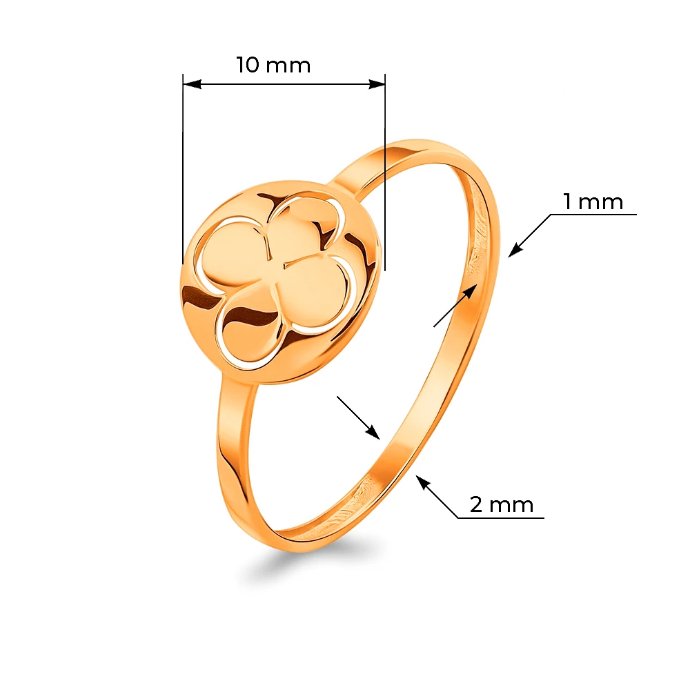 Кольцо из красного золота 585 пробы