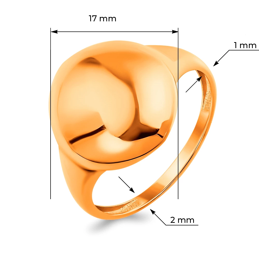 Кольцо из красного золота 585 пробы Кольцо из красного золота 585 пробы
