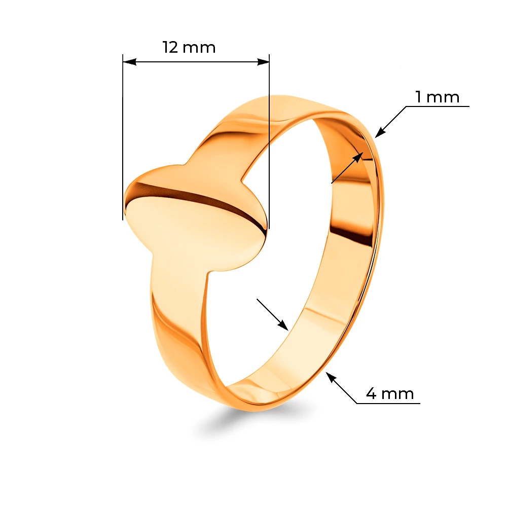 Кольцо из красного золота 375 пробы