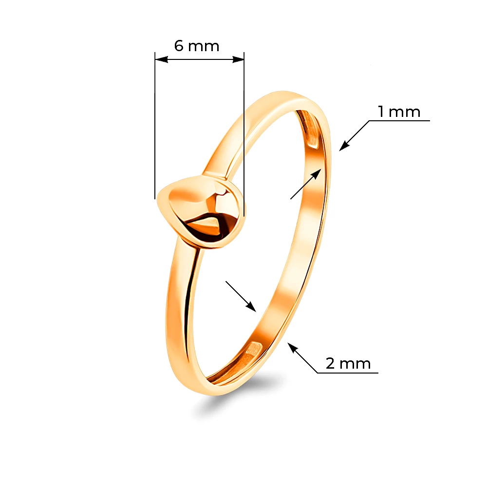 Кольцо из красного золота 585 пробы