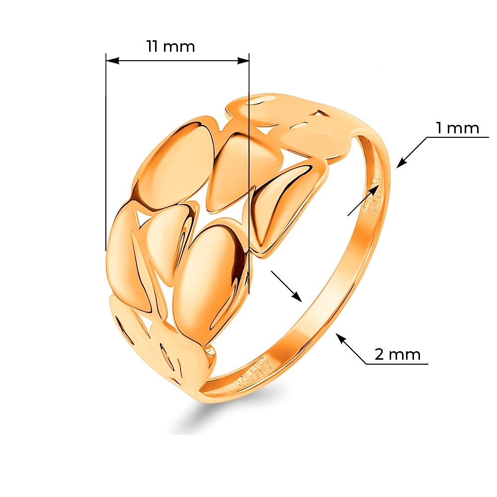 Кольцо из красного золота 585 пробы