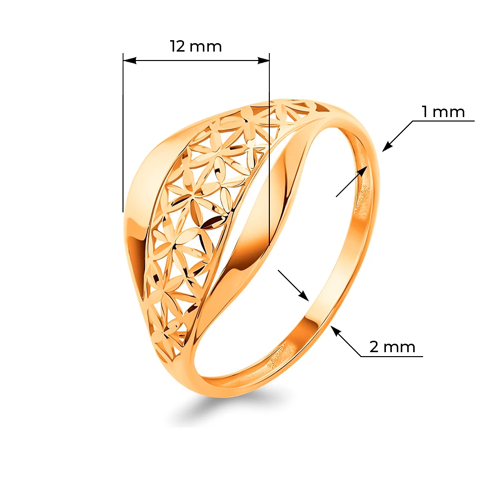 Кольцо из красного золота 585 пробы