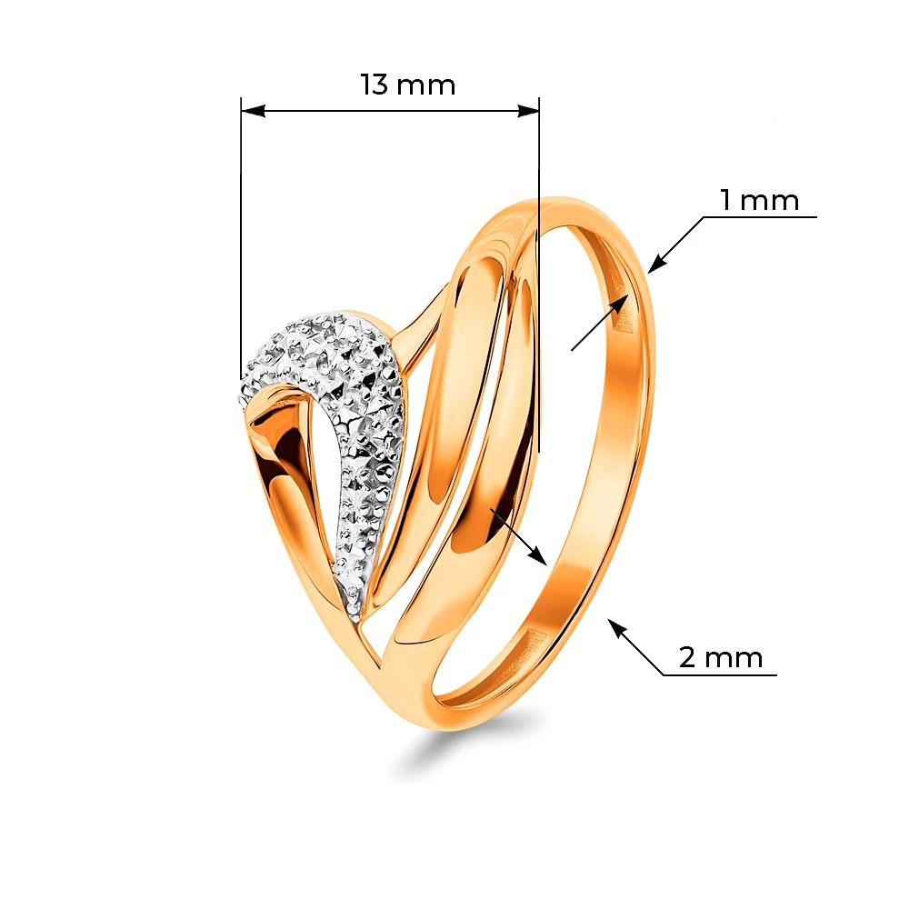 Кольцо из красного золота 585 пробы