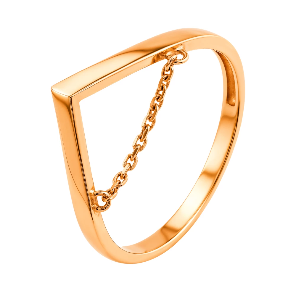 Кольцо из красного золота 585 пробы