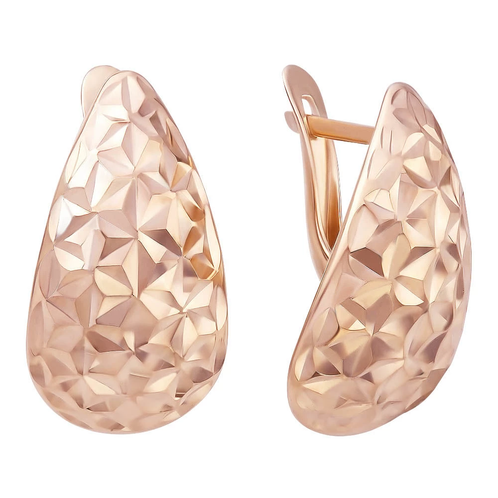 Серьги из красного золота 585 пробы 1