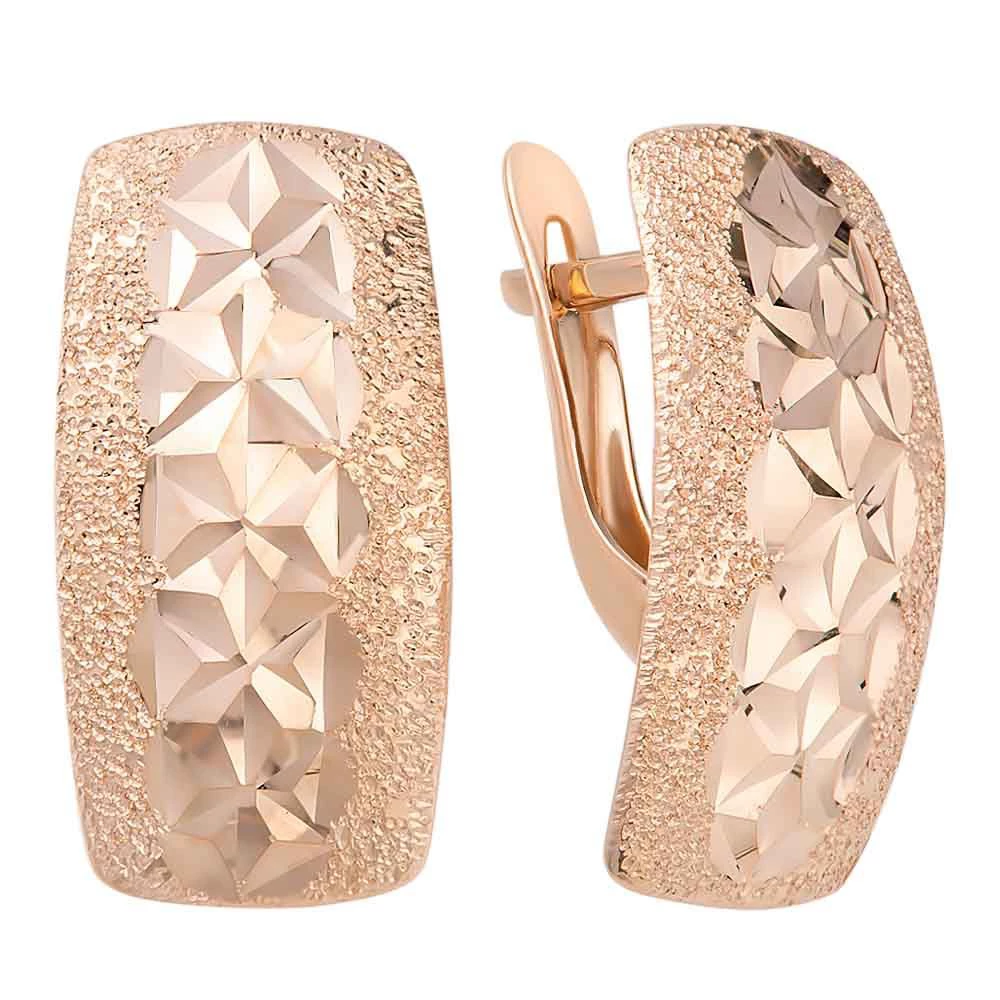 Серьги из красного золота 585 пробы 1